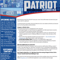 September 2018 Newsletter