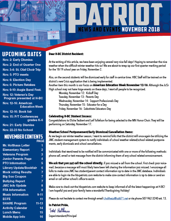 November Newsletter